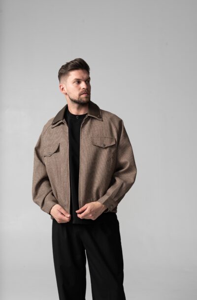 VASARINĖ STRIUKĖ SU ODOS DETALĖMIS