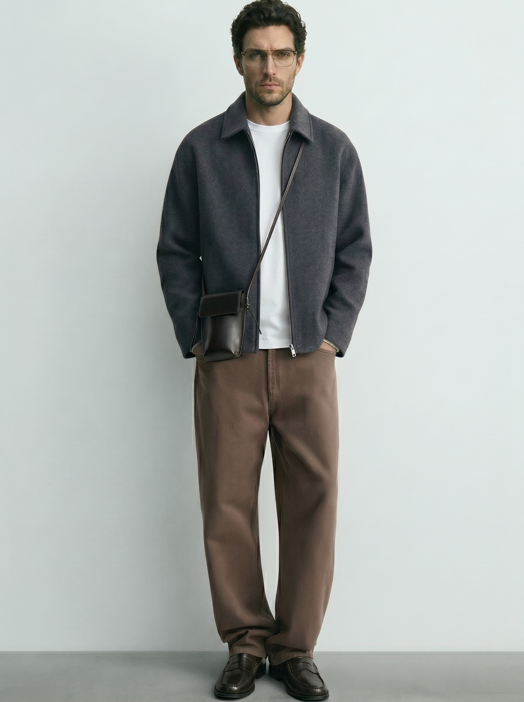 WOOL BLEND GREY JACKET