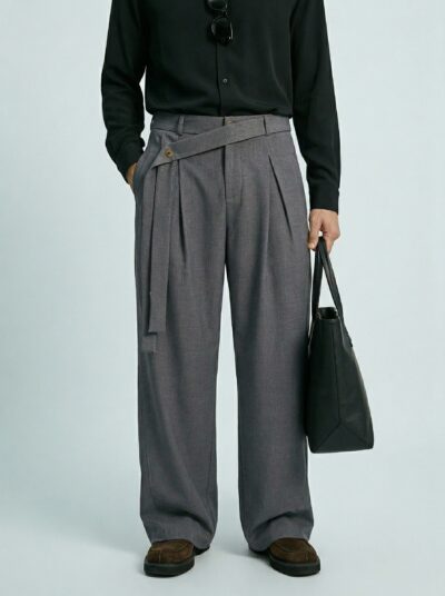 TAILORED WIDE-LEG TROUSERS